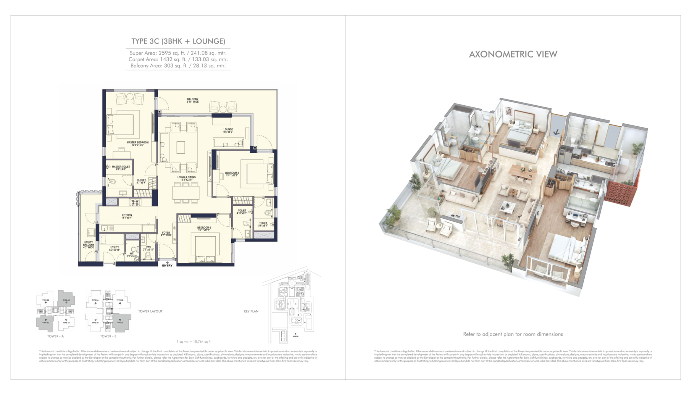 Conscient Hines Elevate 3 3 BHK Lounge Conscient Hines Floor Plan